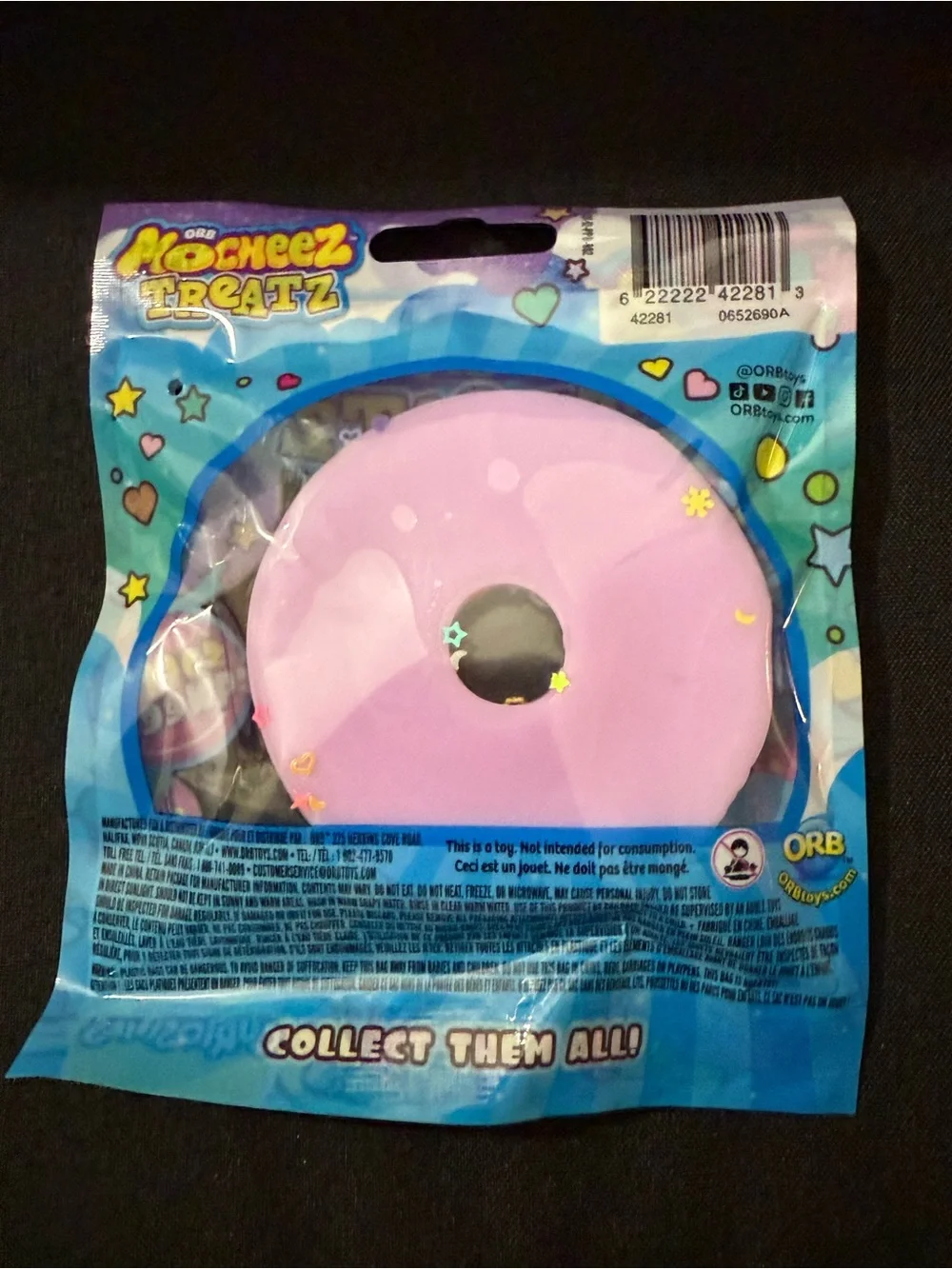 Mocheez Treatz Pink Sprinkle Donut Squishy Sensory Toy